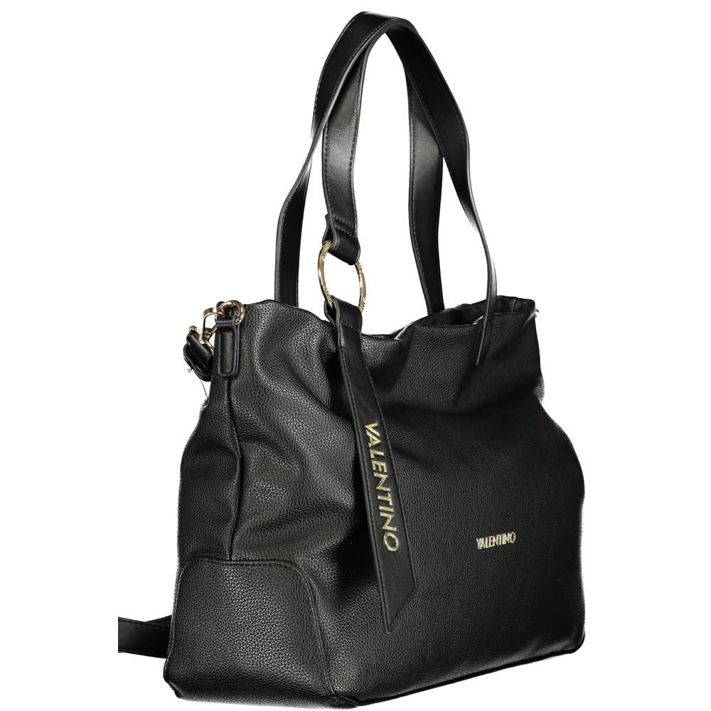 Black Polyethylene Women Handbag