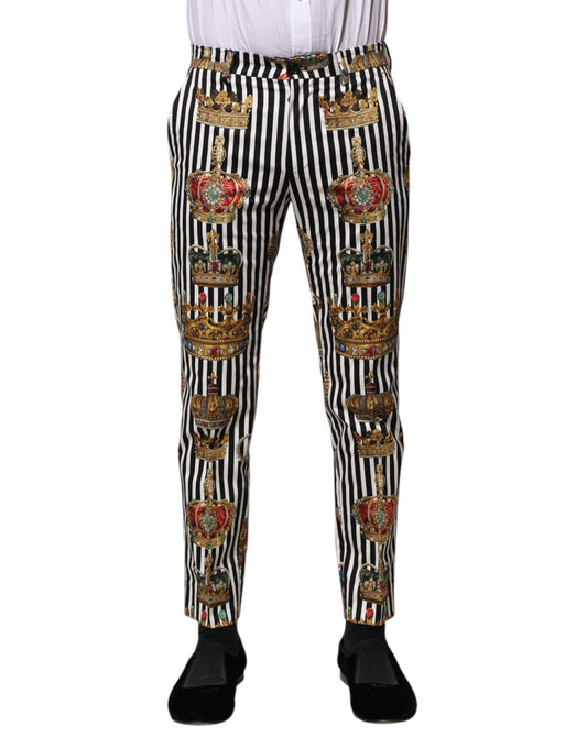 Multicolor Striped Crown Pants
