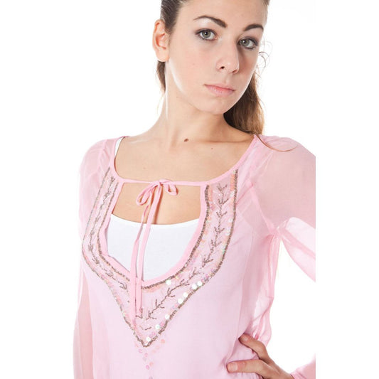 Pink Silk T-Shirt