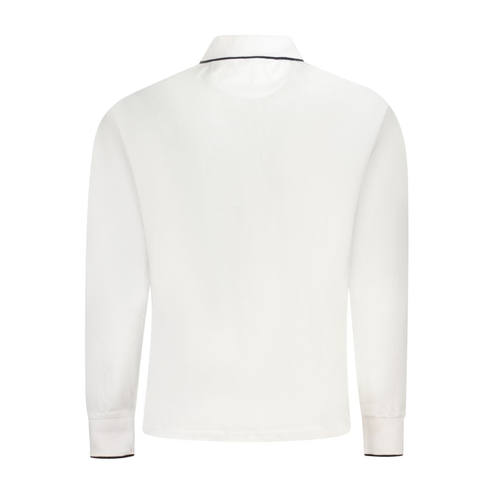 White Cotton Men Polo Shirt