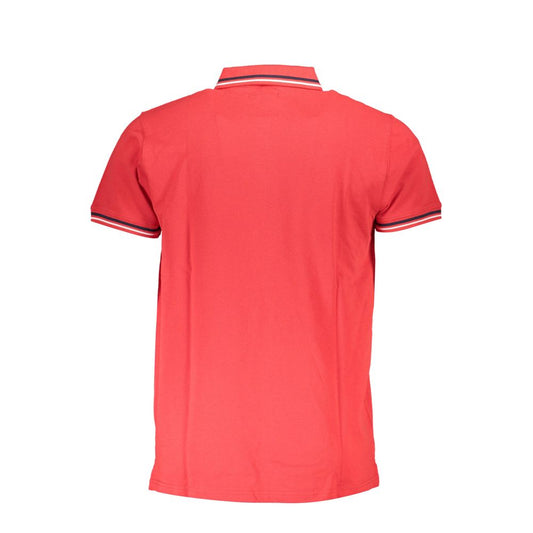 Red Cotton Men Polo Shirt