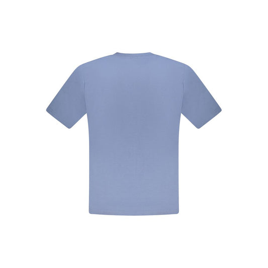 Blue Cotton Men T-Shirt
