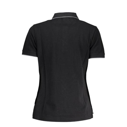 Black Cotton Polo Shirt