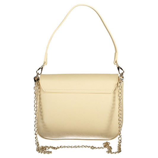 Beige Polyethylene Women Handbag