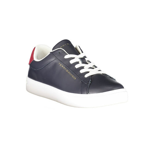 Blue Leather Women Sneaker