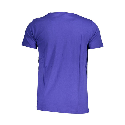Blue Cotton Men T-Shirt
