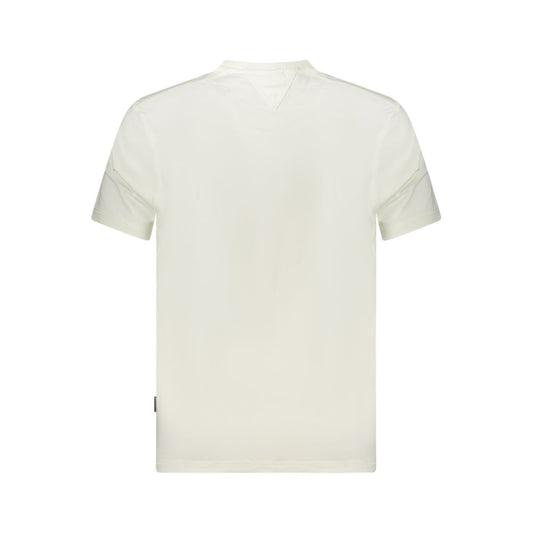 White Cotton Men T-Shirt