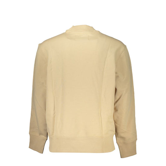 Beige Cotton Men Sweater