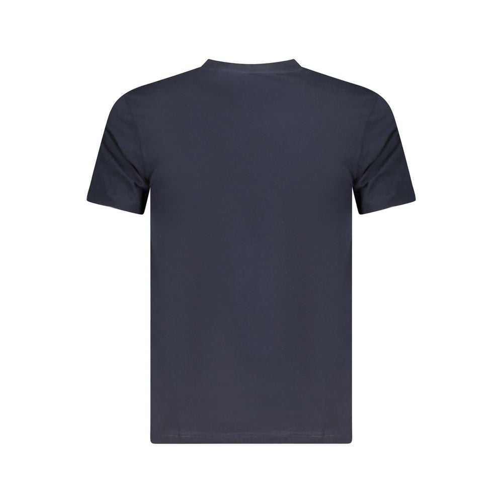Blue Cotton Men T-Shirt
