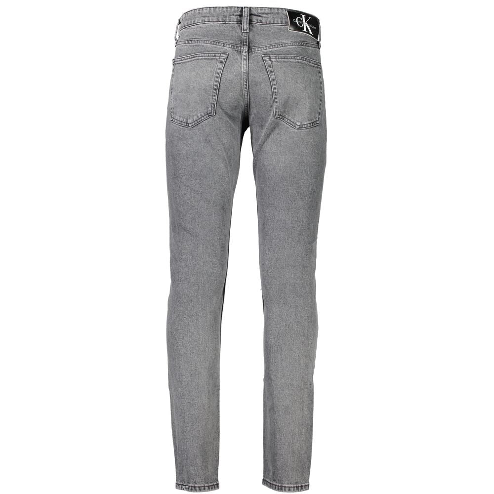 Gray Cotton Men Jeans