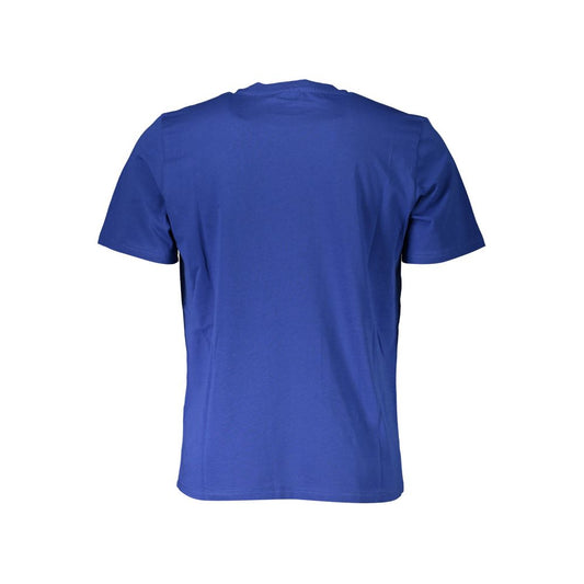 Blue Cotton Men T-Shirt