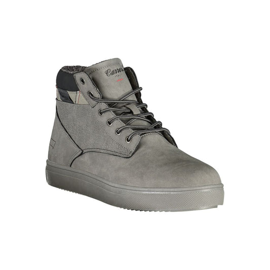 Gray Polyester Men Boot
