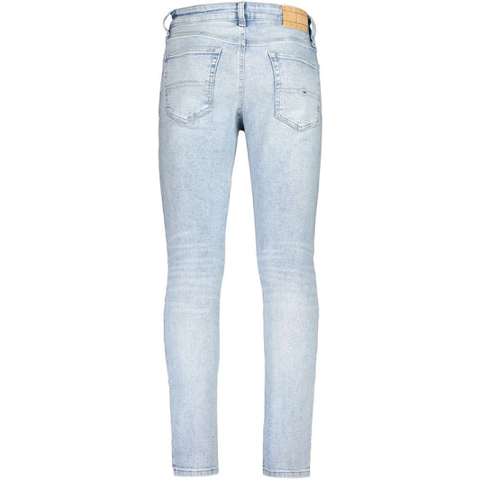Blue Cotton Men's Tapered Jean