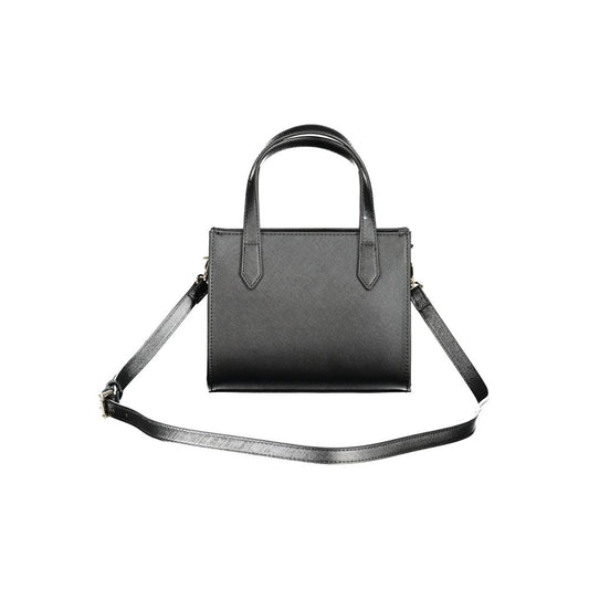 Black Polyethylene Women Handbag
