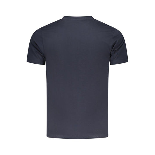 Blue Cotton Men T-Shirt