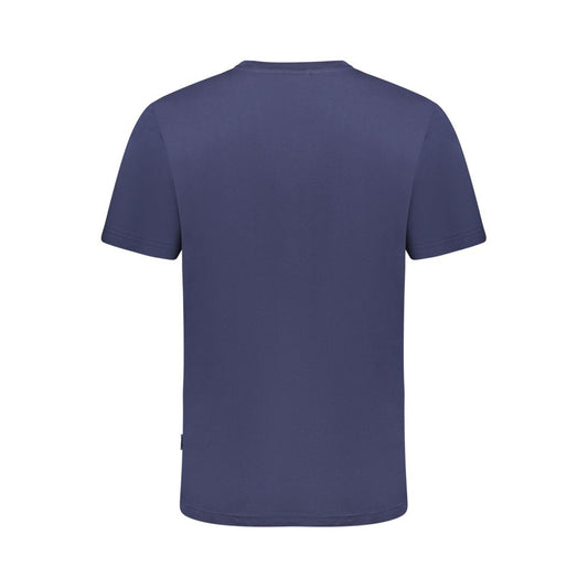Blue Cotton Men T-Shirt