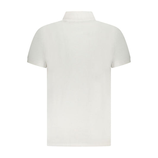 White Cotton Men Polo Shirt