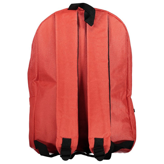 Red Polyester Men Backpack