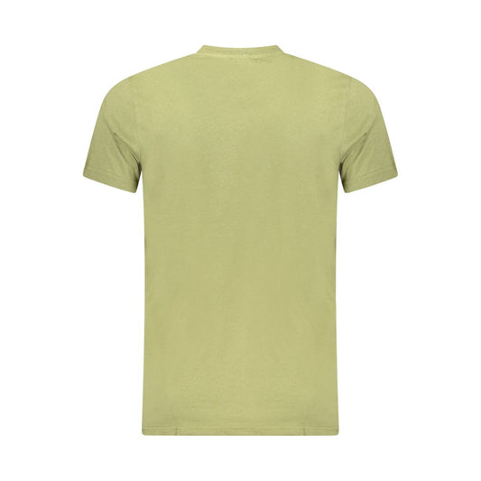 Green Cotton Men T-Shirt