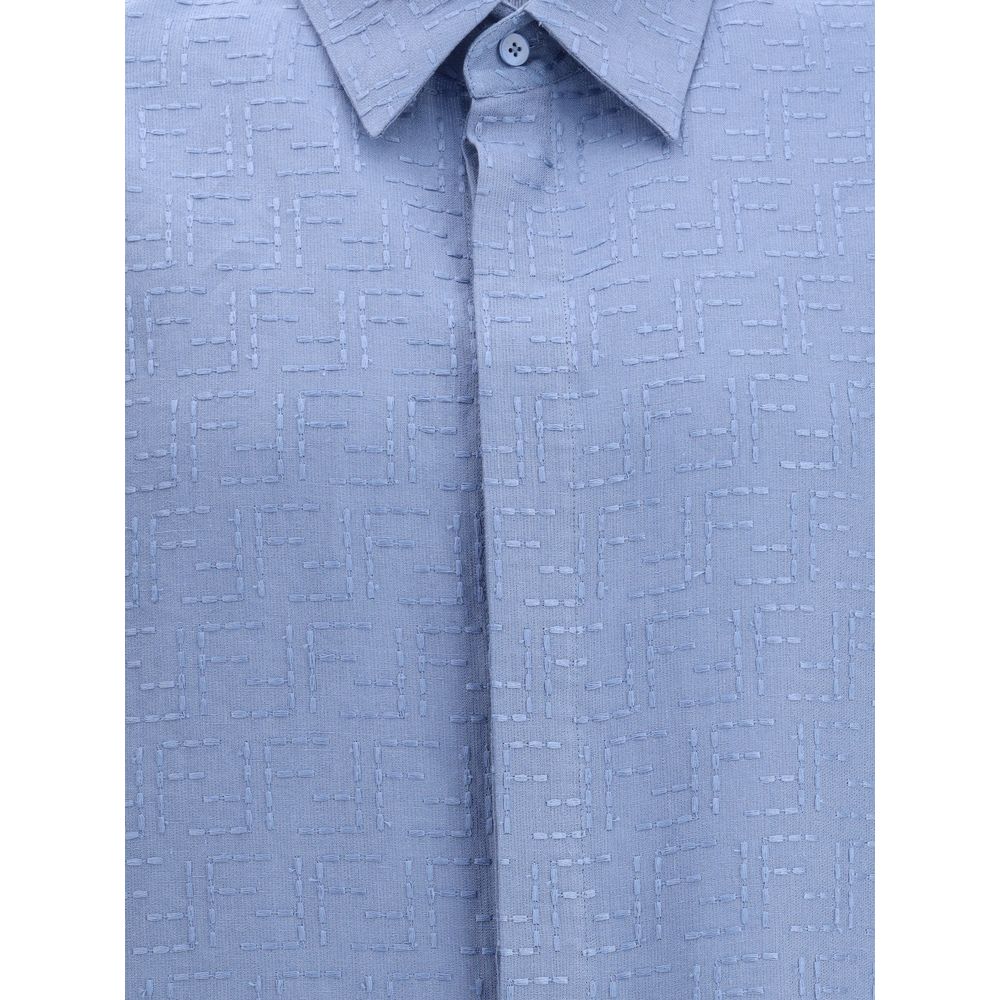Light Blue Linen Shortsleeve Shirt