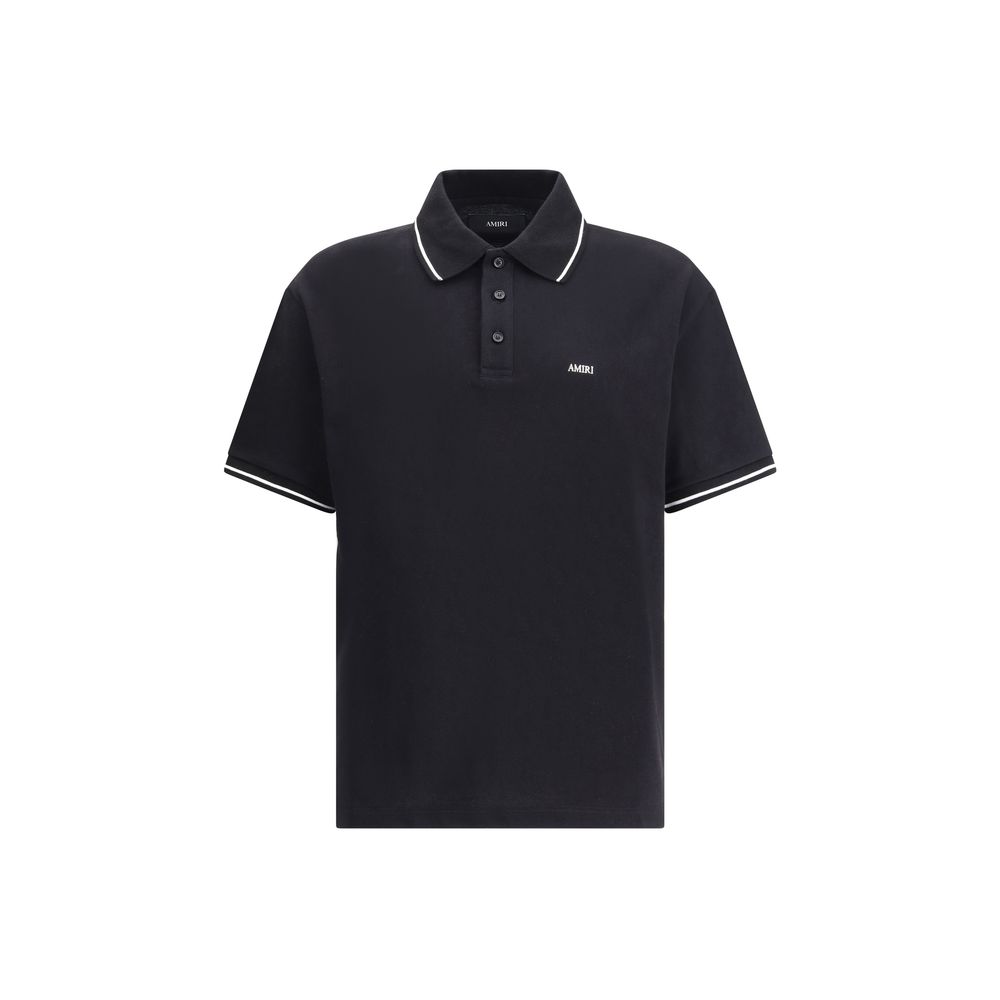 Black Cotton Polo T-Shirt