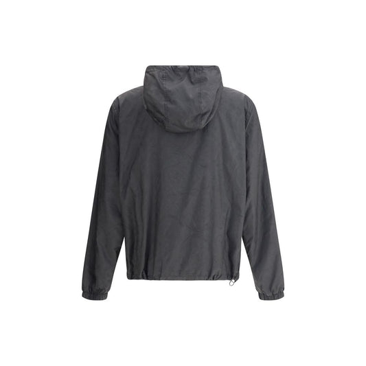 Black Polyester Shell Jacket