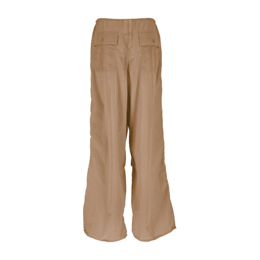 Brown Nylon Women Trouser