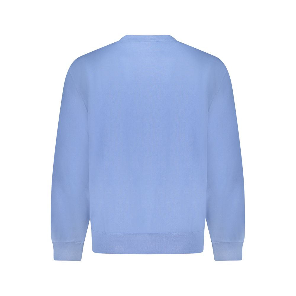 Blue Cotton Men Sweater