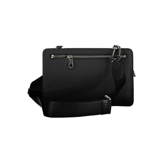 Black Polyester Shoulder Bag