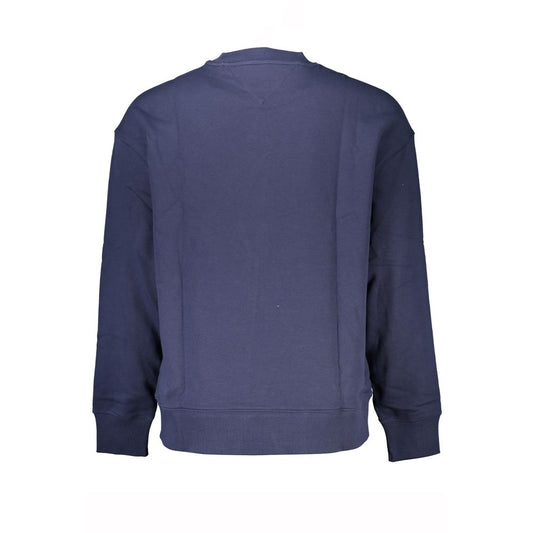 Blue Cotton Men Sweater