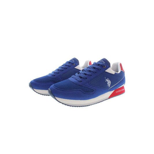 Blue Polyester Sneaker
