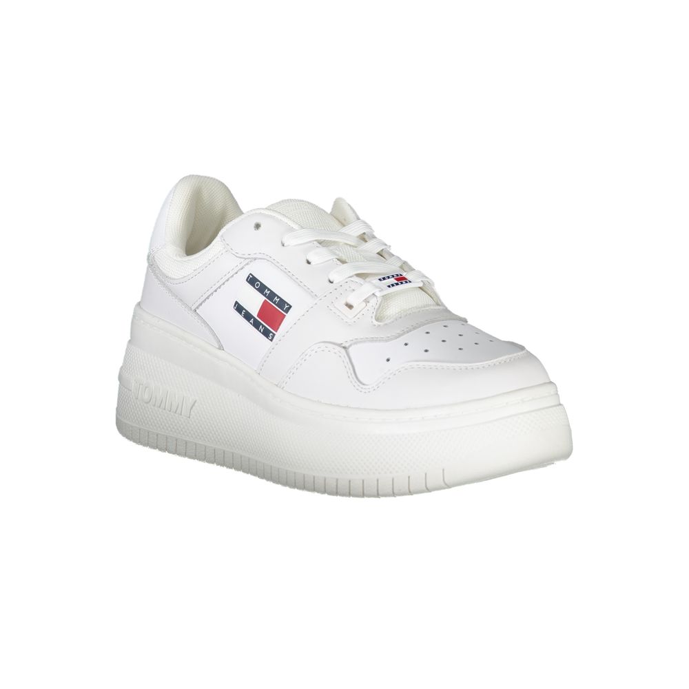 White Polyester Sneaker