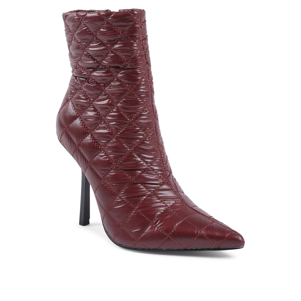 Bordeaux Fabric Ankle Boots