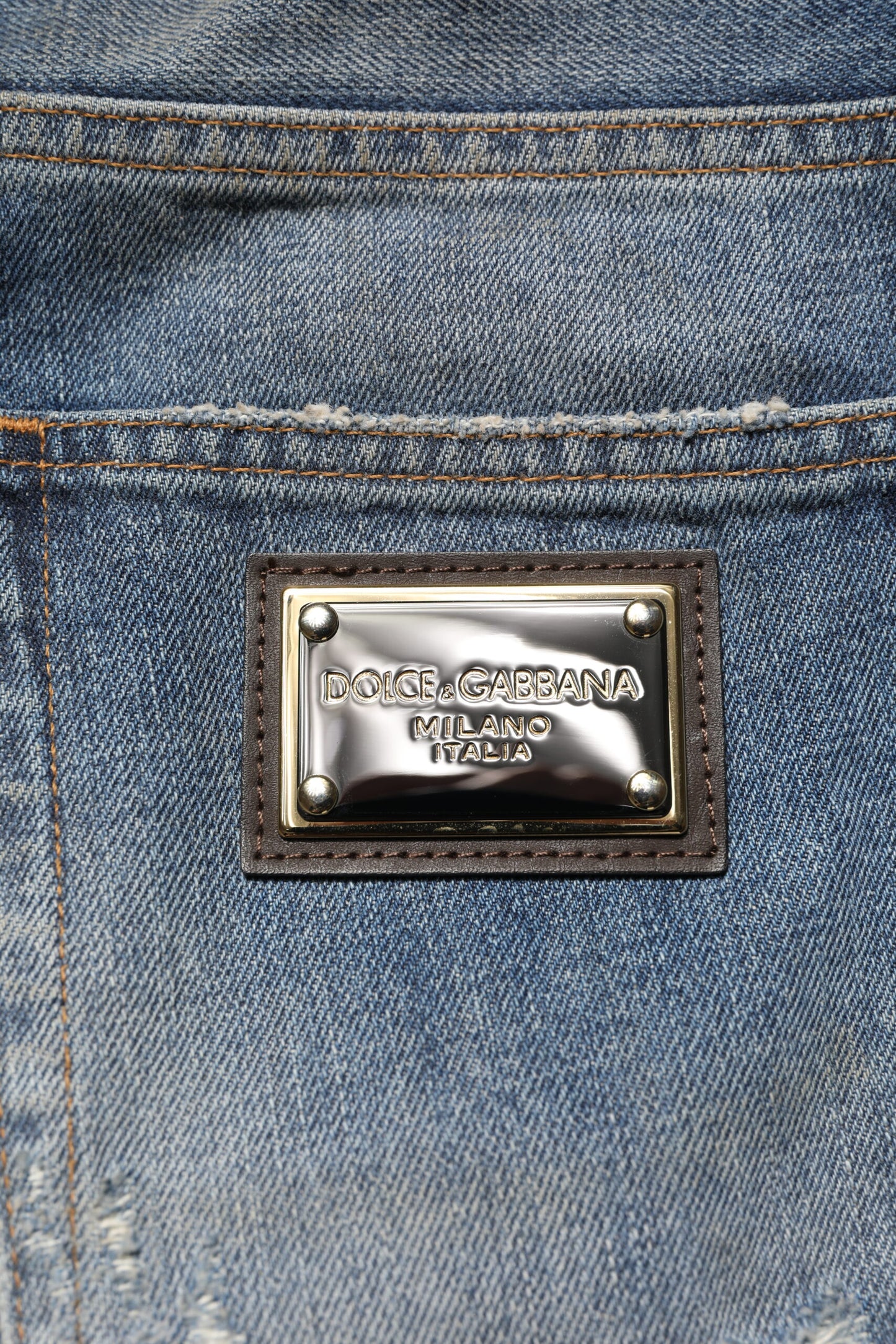 Blue Cotton Tattered Men Denim Jeans