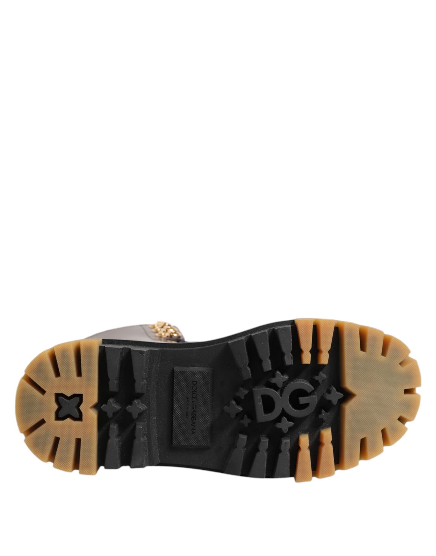 Brown Black Leather Boots Zipper Lace Up Shoes