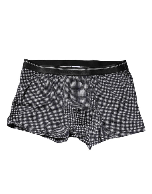 Gray Printed Cotton Boxer Short Underwear
