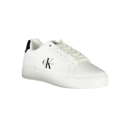 White Polyester Sneaker
