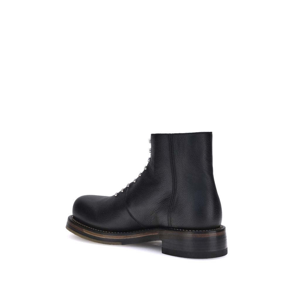 Black Calf Leather Bos Taurus Ankle Boots