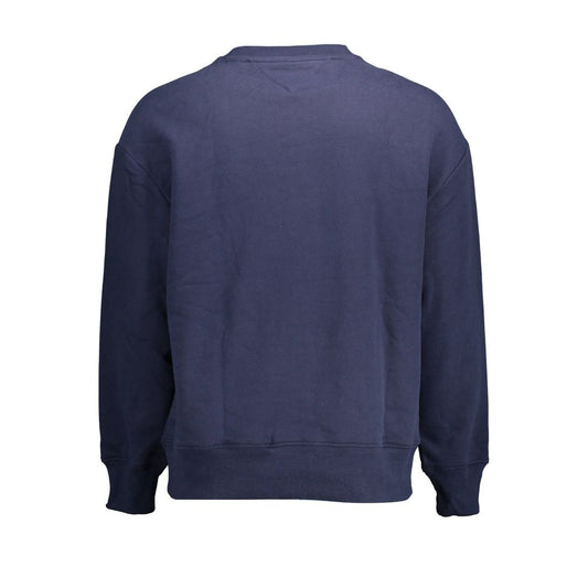 Blue Cotton Men Sweater