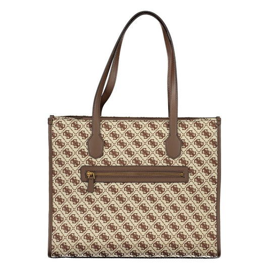 Brown Polyester Handbag
