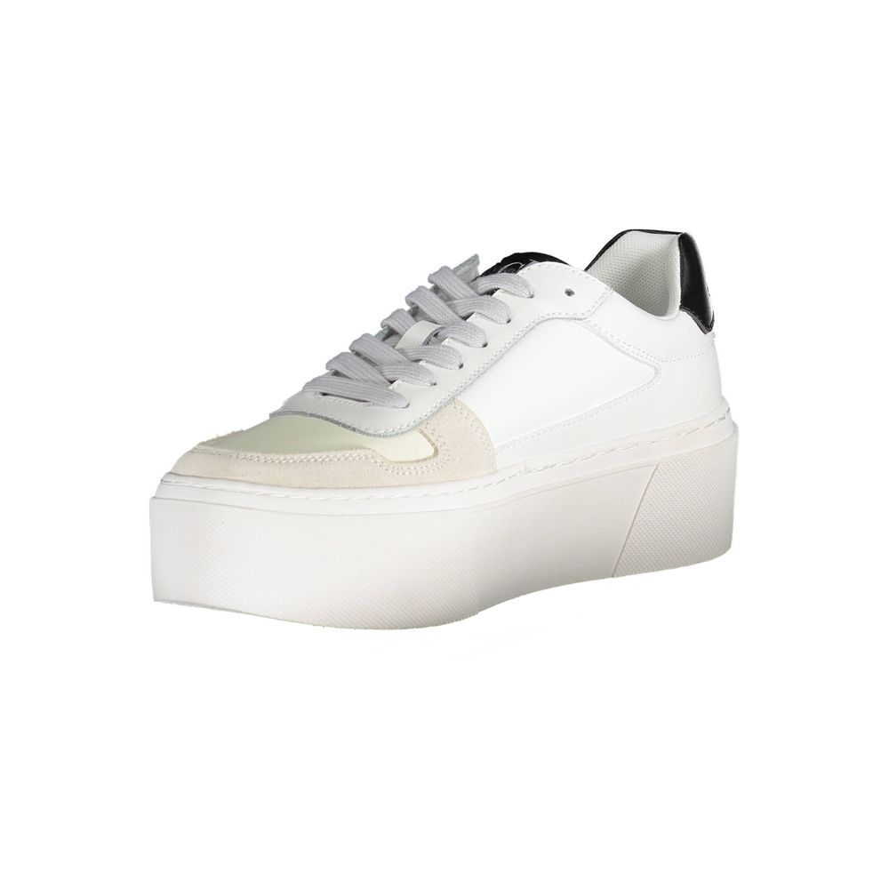 White Polyester Sneaker