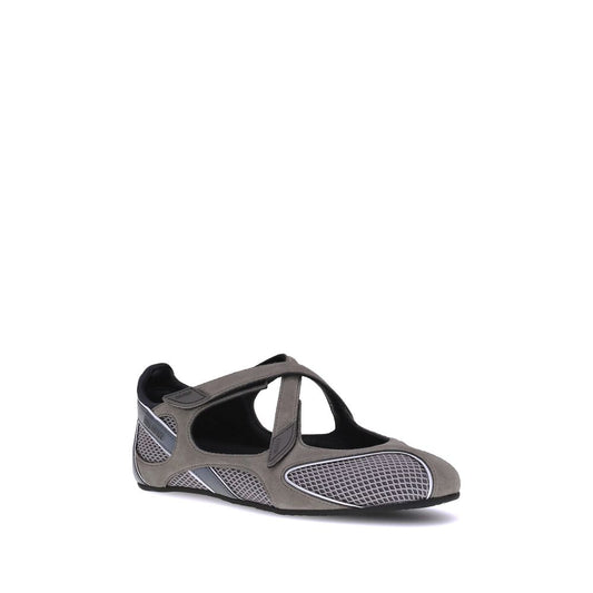 Gray Polyethylene Ballet Flats