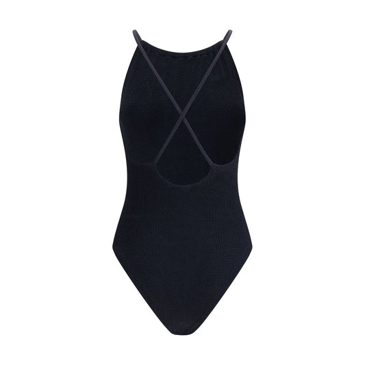 Black Polyamide One-Piece Swimsuit