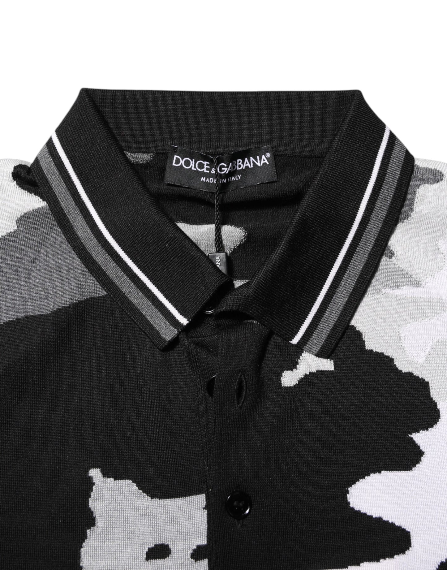 Multicolor Camouflage Collared Polo T-shirt