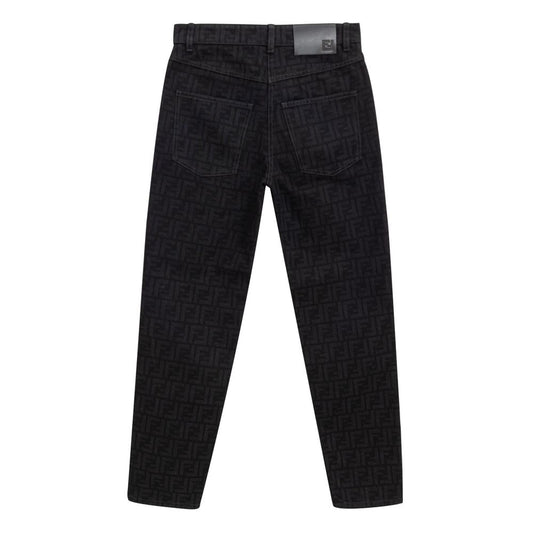 Black Cotton Slim Fit Jeans
