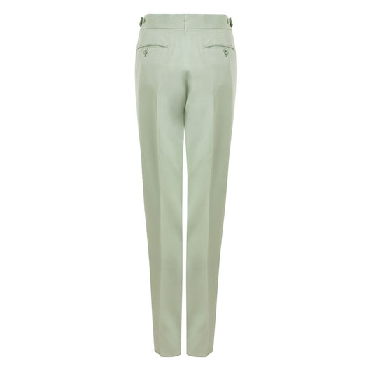 Green Viscose Chino Pants