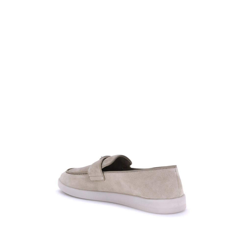 Beige Rubber Slip-On Loafers