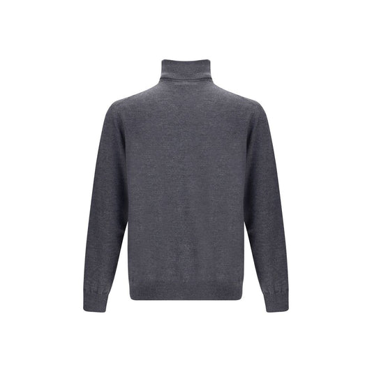 Gray Wool Turtleneck