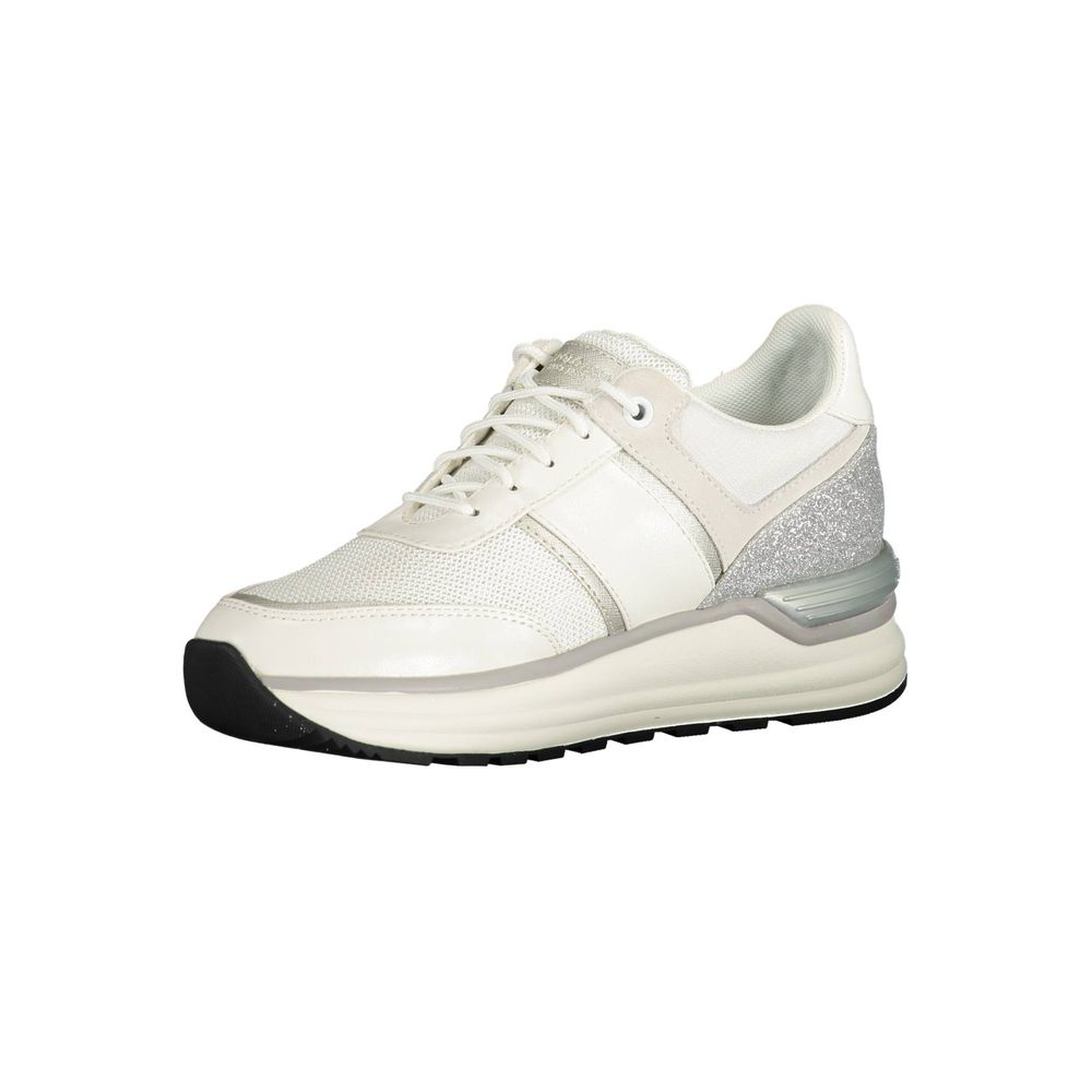 White Polyester Sneaker