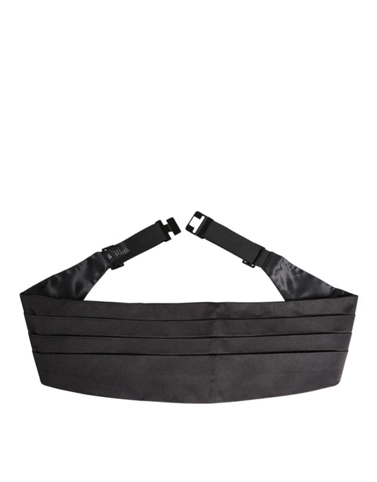 Black Men 100% Silk Belt Wide Waist Cummerbund